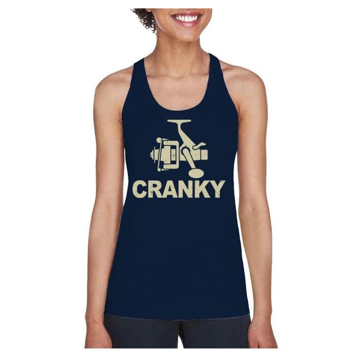 Crankbait Fishing Lure Cranky Funny Fishing Gift Women's Racerback Tank