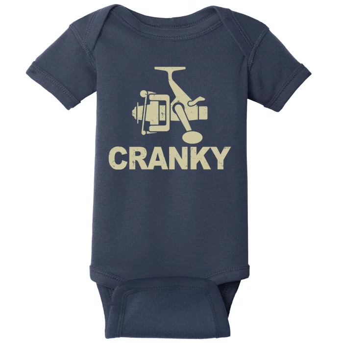 Crankbait Fishing Lure Cranky Funny Fishing Gift Baby Bodysuit