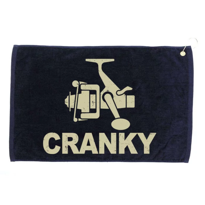 Crankbait Fishing Lure Cranky Funny Fishing Gift Grommeted Golf Towel