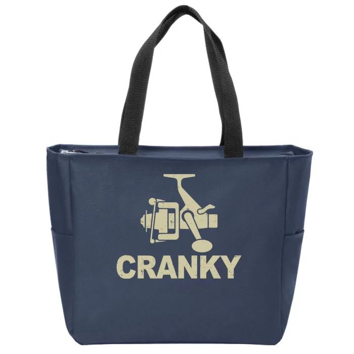 Crankbait Fishing Lure Cranky Funny Fishing Gift Zip Tote Bag