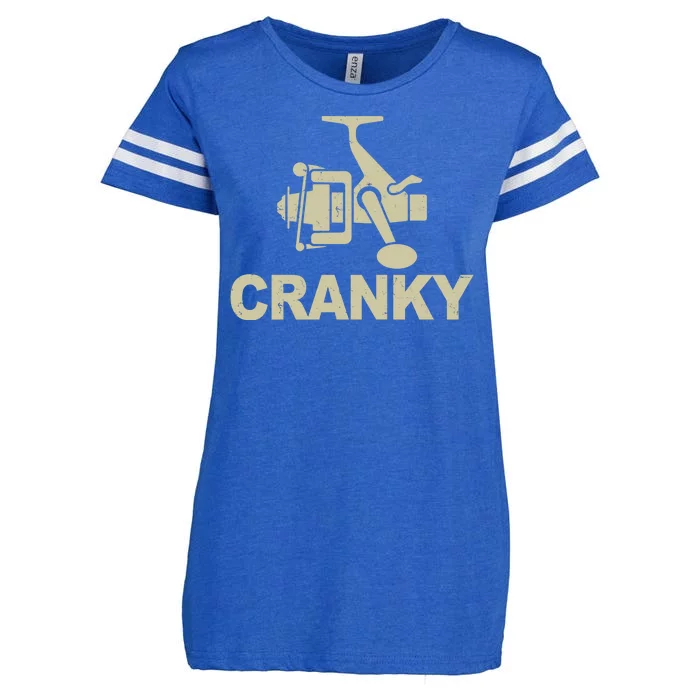 Crankbait Fishing Lure Cranky Funny Fishing Gift Enza Ladies Jersey Football T-Shirt