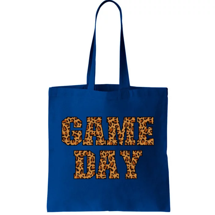 Cute Football Leopard Game Day Athletic Text Gift Tote Bag