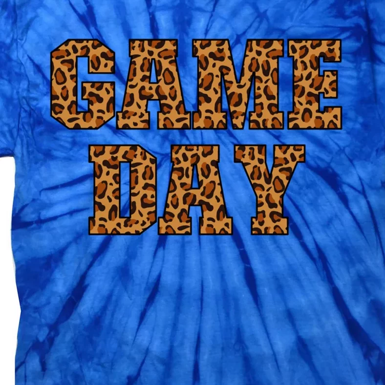 Cute Football Leopard Game Day Athletic Text Gift Tie-Dye T-Shirt