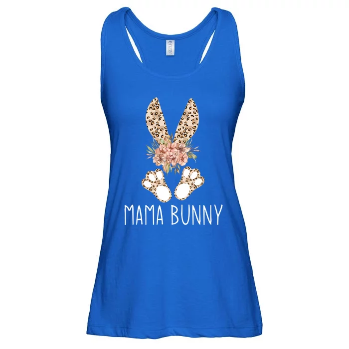 Cute Floral Leopard Print Mama Bunny Easter Gift Ladies Essential Flowy Tank