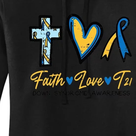 Christian Faith Love Down Syndrome Awareness Women's Pullover Hoodie