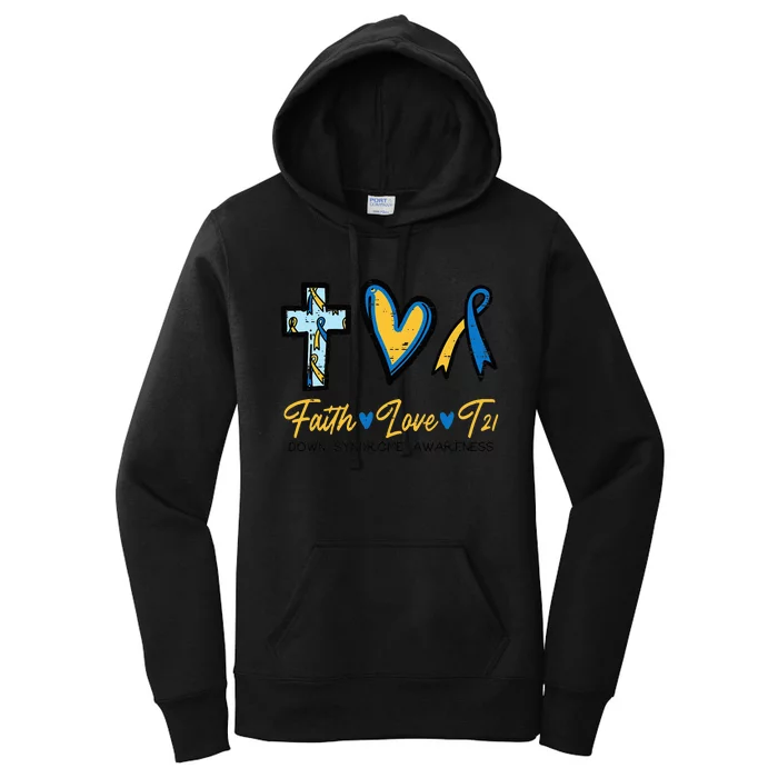 Christian Faith Love Down Syndrome Awareness Women's Pullover Hoodie