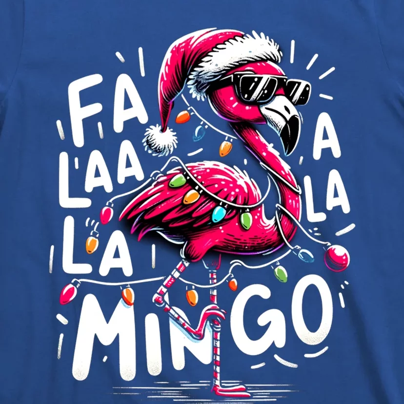 Christmas Fa La La Mingo Flamingo Xmas Gift T-Shirt