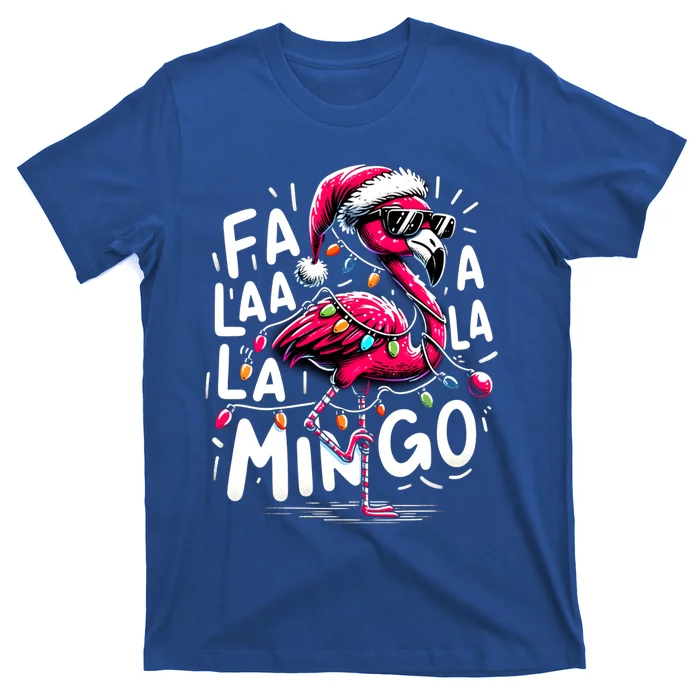 Christmas Fa La La Mingo Flamingo Xmas Gift T-Shirt