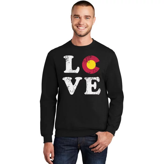 Colorado Flag Love Sweatshirt