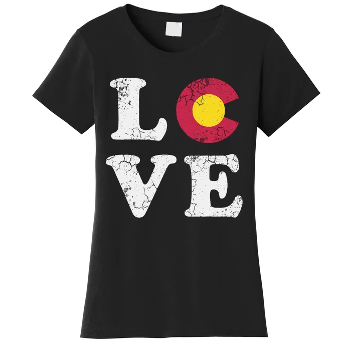 Colorado Flag Love Women's T-Shirt