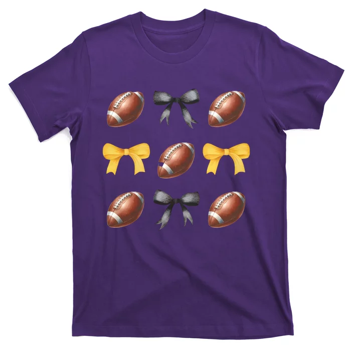 Coquette Football Lover Funny Sport football T-Shirt