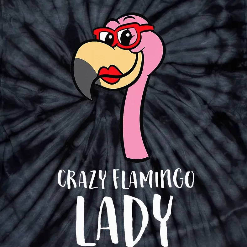 Crazy Flamingo Lady Cute Flamingo Tie-Dye T-Shirt