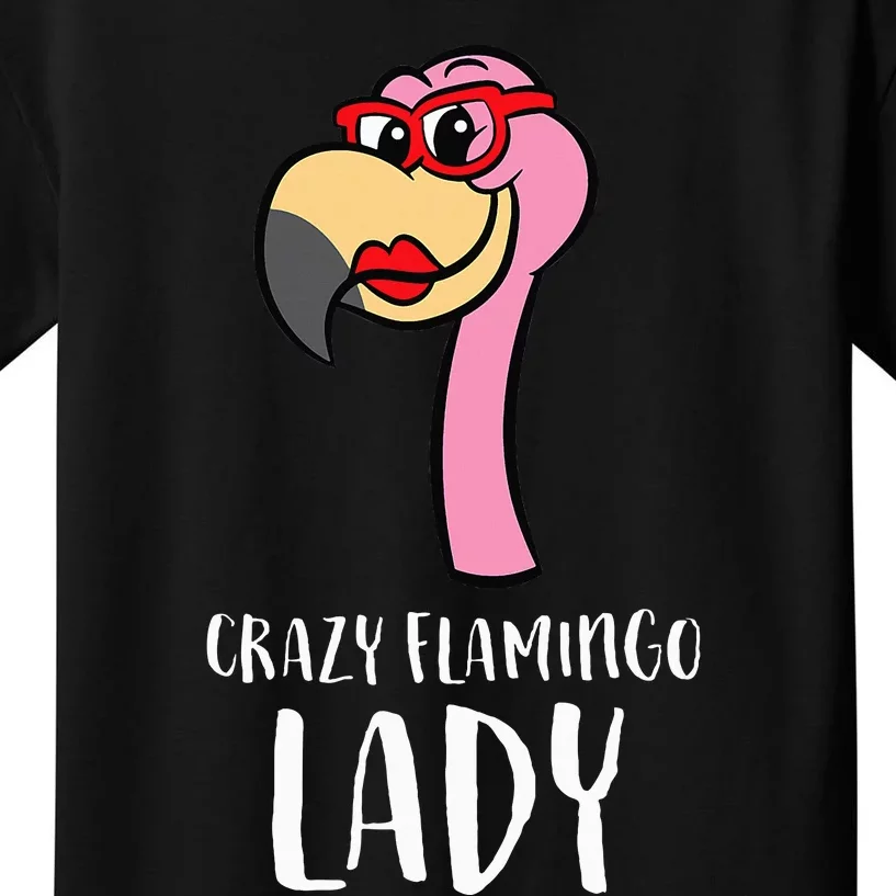 Crazy Flamingo Lady Cute Flamingo Kids T-Shirt