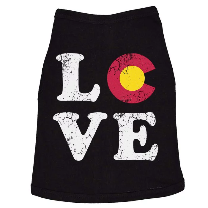 Colorado Flag Love Doggie Tank