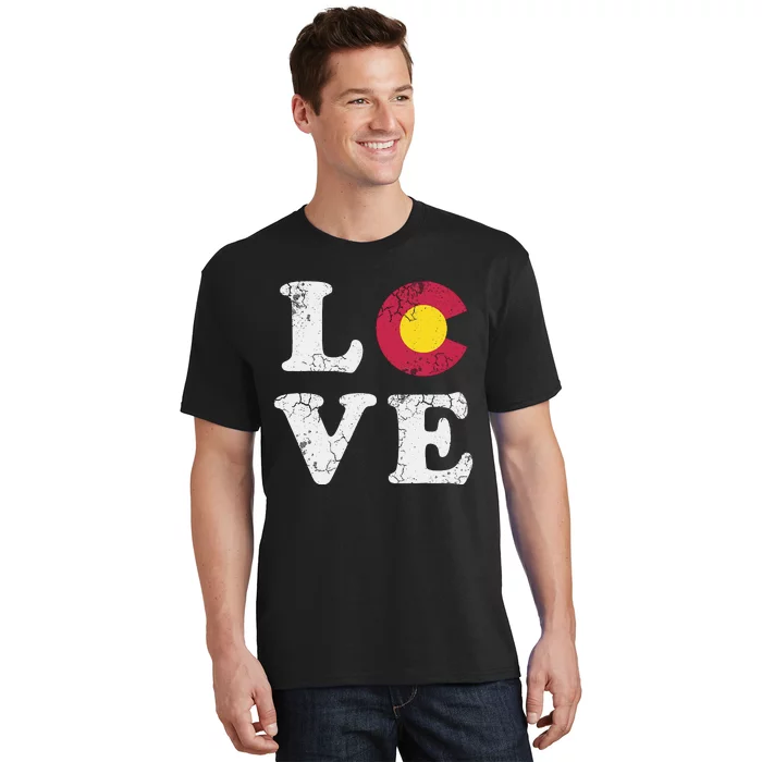 Colorado Flag Love T-Shirt