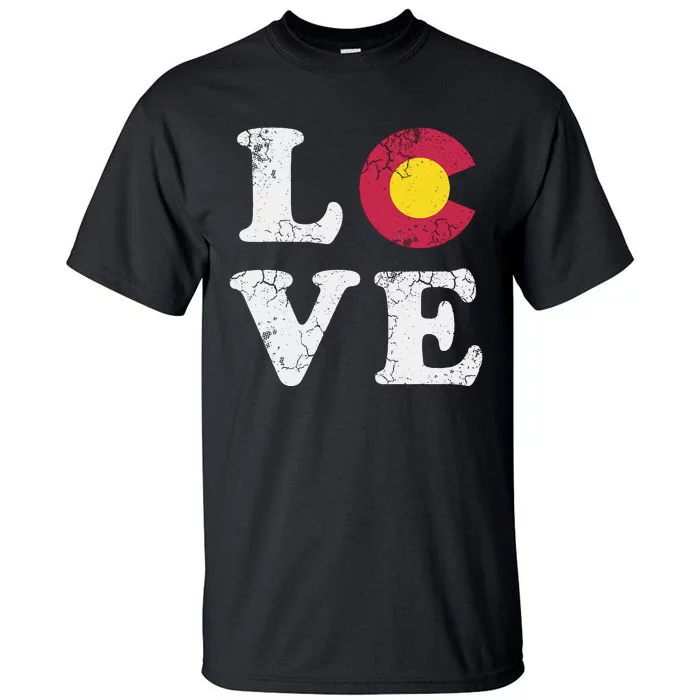 Colorado Flag Love Tall T-Shirt