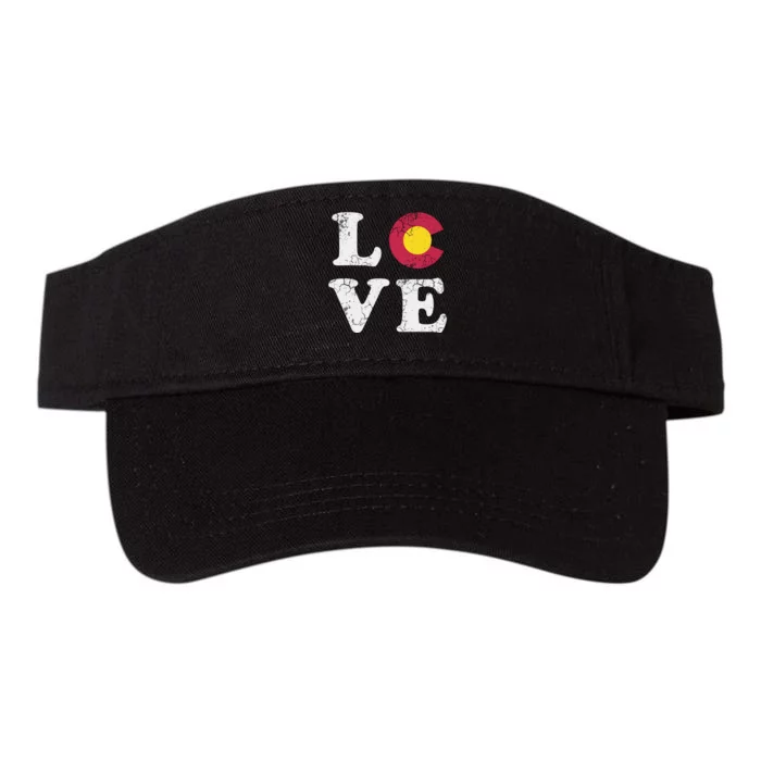 Colorado Flag Love Valucap Bio-Washed Visor