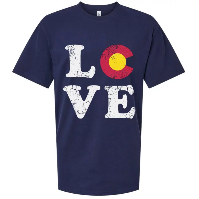 Colorado Flag Love Sueded Cloud Jersey T-Shirt