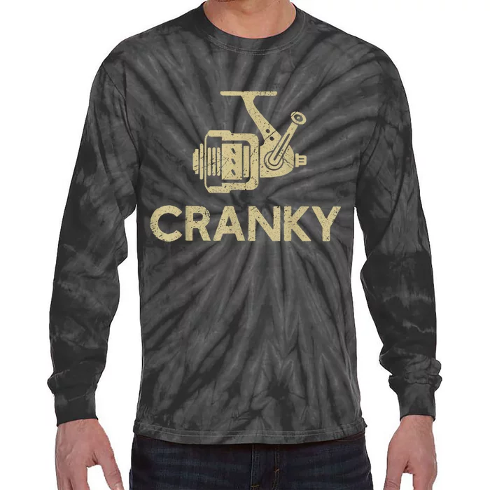 Crankbait Fishing Lure Cranky Funny Gift Ideas For Fishing Tie-Dye Long Sleeve Shirt