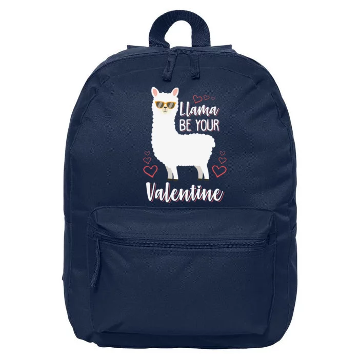 Cute Funny Lama And Valentine Design For Valentine's Day 16 in Basic Backpack