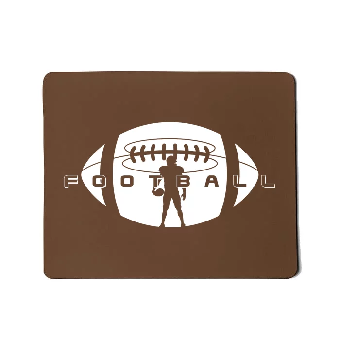 Cool Football Logo Sports Fan Mousepad