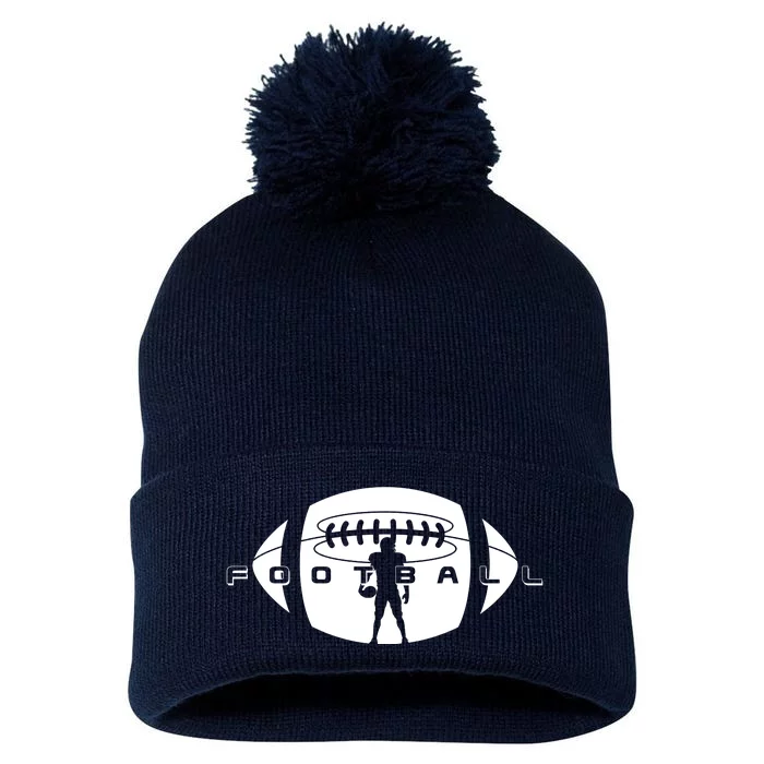 Cool Football Logo Sports Fan Pom Pom 12in Knit Beanie