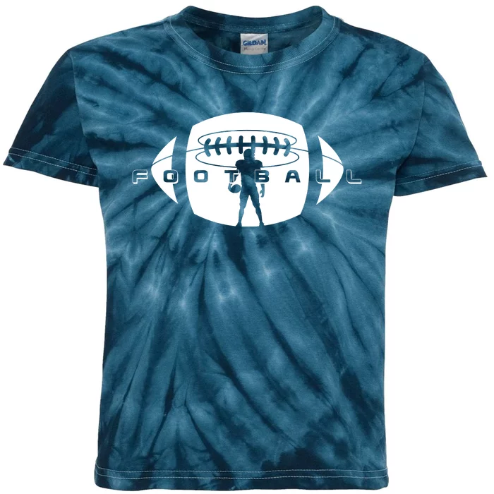 Cool Football Logo Sports Fan Kids Tie-Dye T-Shirt