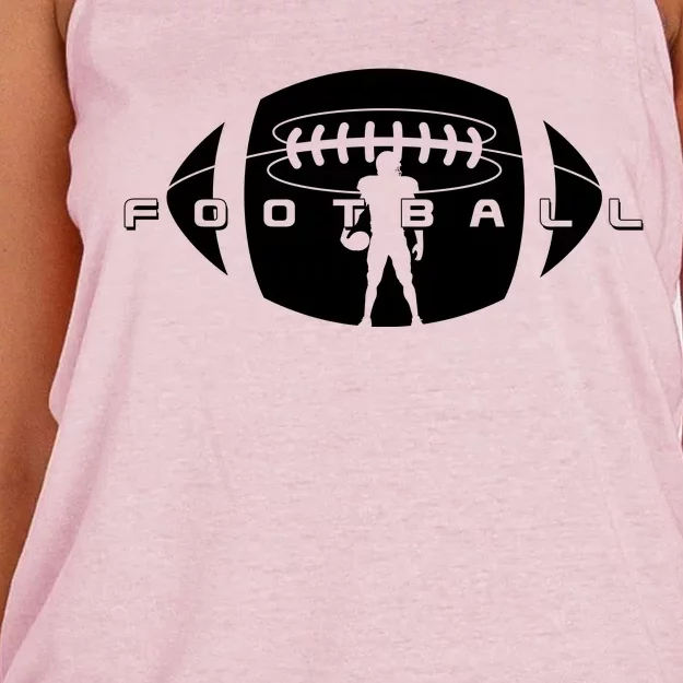 Cool Football Logo Sports Fan Women's Knotted Racerback Tank