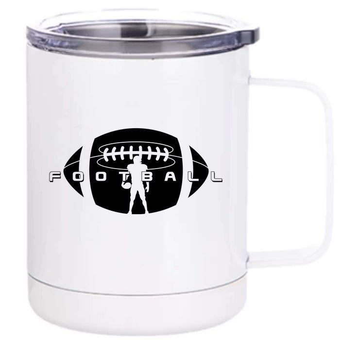 Cool Football Logo Sports Fan Front & Back 12oz Stainless Steel Tumbler Cup