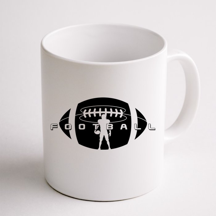 Cool Football Logo Sports Fan Front & Back Coffee Mug