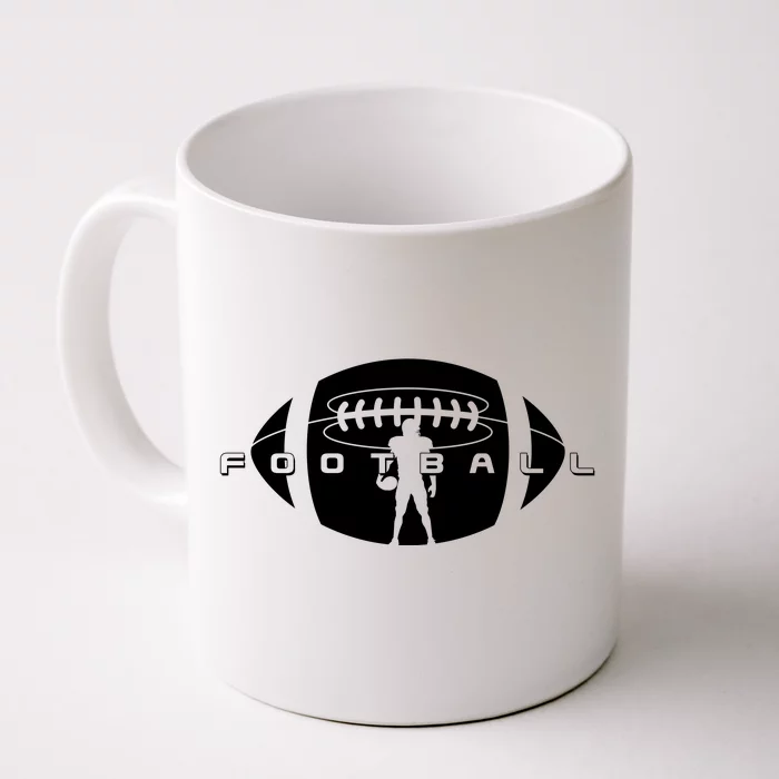 Cool Football Logo Sports Fan Front & Back Coffee Mug