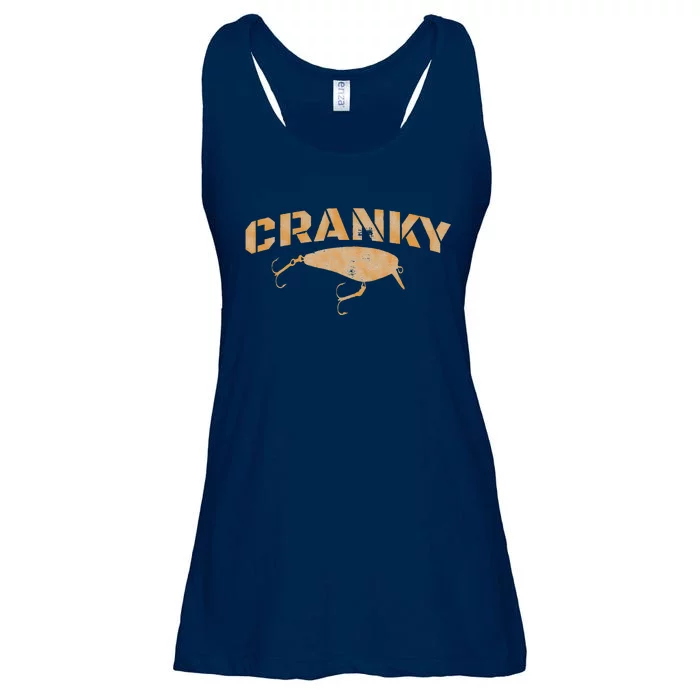 Crankbait Fishing Lure Cranky Funny Gift Ideas For Fishing Ladies Essential Flowy Tank