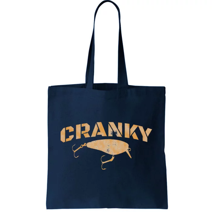 Crankbait Fishing Lure Cranky Funny Gift Ideas For Fishing Tote Bag