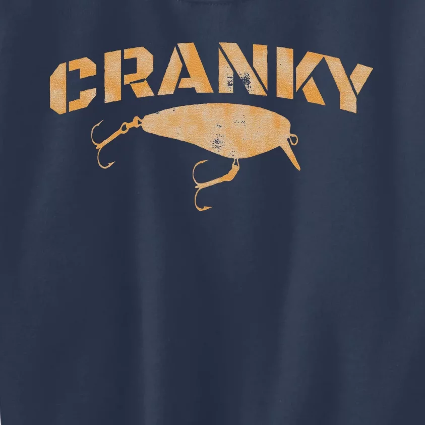 Crankbait Fishing Lure Cranky Funny Gift Ideas For Fishing Kids Sweatshirt