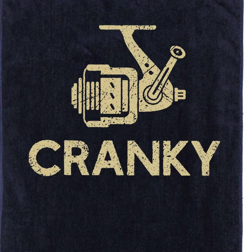 Crankbait Fishing Lure Cranky Funny Gift Ideas For Fishing Platinum Collection Golf Towel