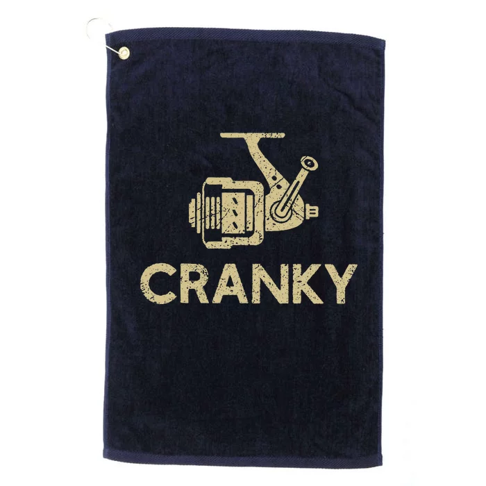 Crankbait Fishing Lure Cranky Funny Gift Ideas For Fishing Platinum Collection Golf Towel