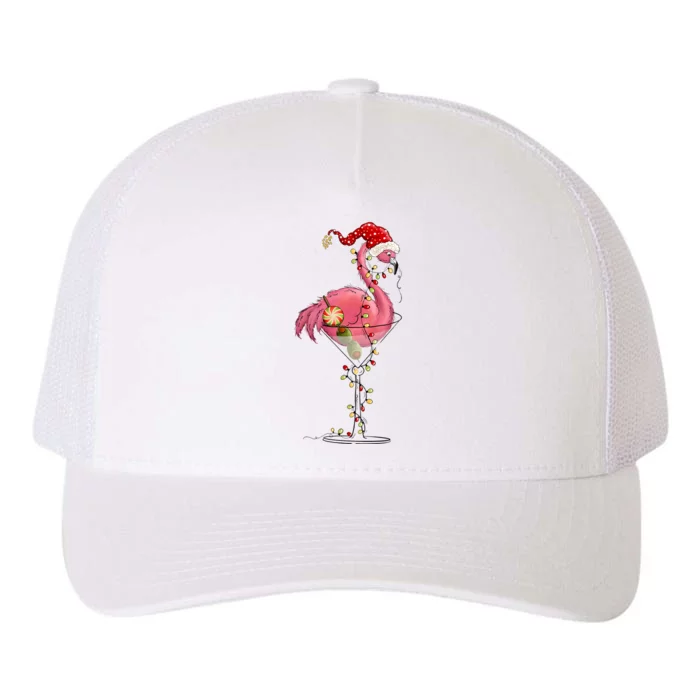 Christmas Flamingo Lights Holiday Season Yupoong Adult 5-Panel Trucker Hat