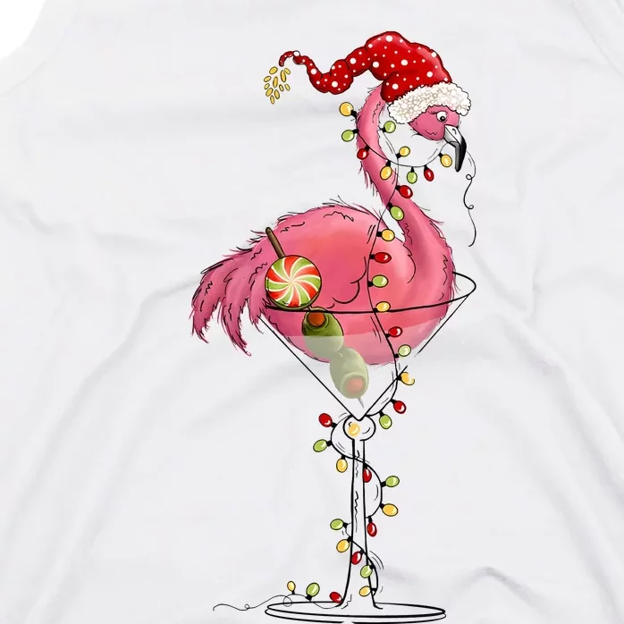 Christmas Flamingo Lights Holiday Season Tank Top