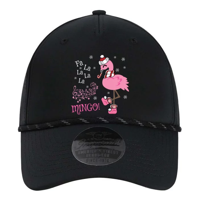 Cute Fa La La Mingo Candy Cane Christmas Flamingo Gift Performance The Dyno Cap