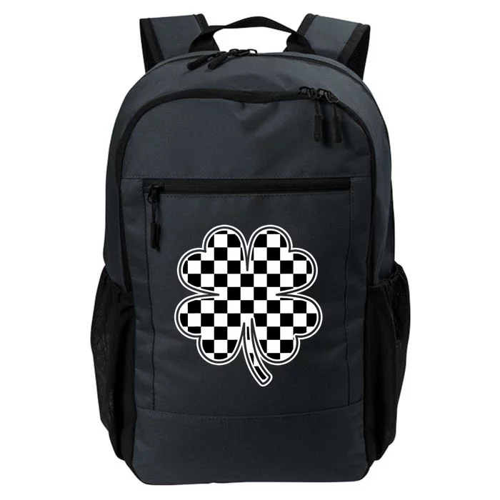 Checkered Four Leaf Clover Race Car Gamer St PatrickS Day Daily Commute Backpack