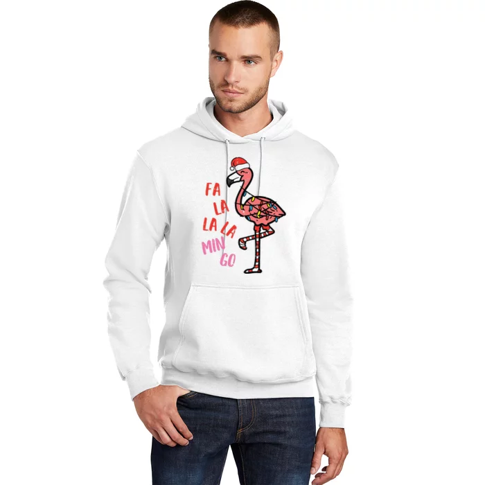 Christmas Fa La La Mingo Flamingo Xmas Hoodie