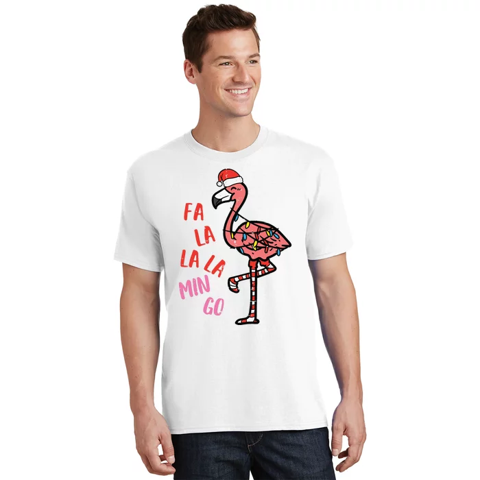 Christmas Fa La La Mingo Flamingo Xmas T-Shirt