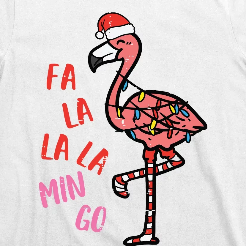 Christmas Fa La La Mingo Flamingo Xmas T-Shirt