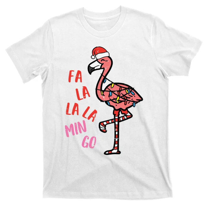 Christmas Fa La La Mingo Flamingo Xmas T-Shirt