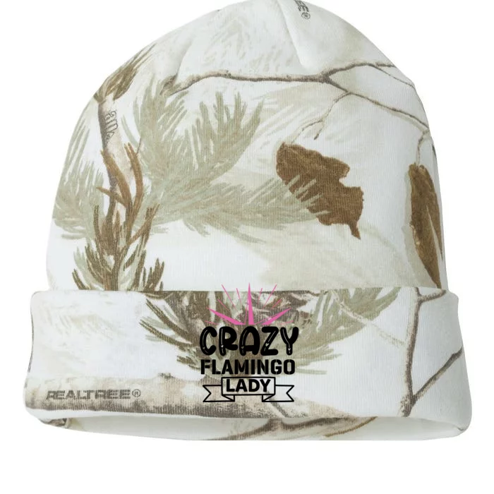 Crazy Flamingo Lady Kati - 12in Camo Beanie