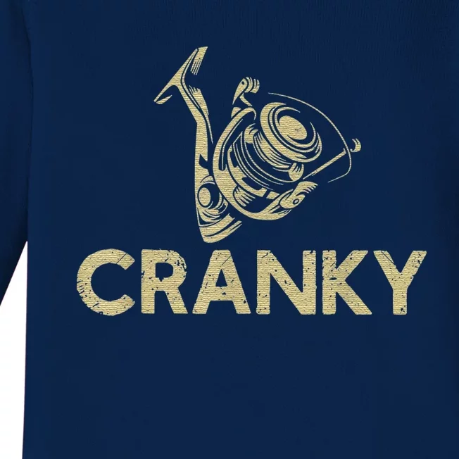 Crankbait Fishing Lure Cranky Funny Gift Ideas For Fishing Baby Long Sleeve Bodysuit