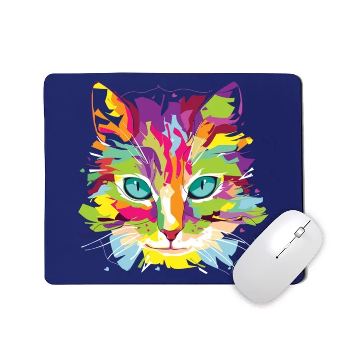 Cat Face Multigiftcolored Art Gift Mousepad