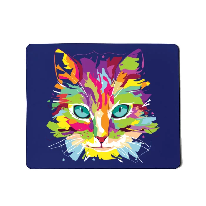 Cat Face Multigiftcolored Art Gift Mousepad