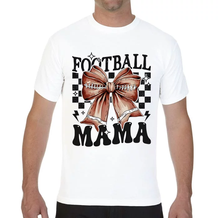 Coquette Football Mama Mom Mother Comfort Colors T-Shirt