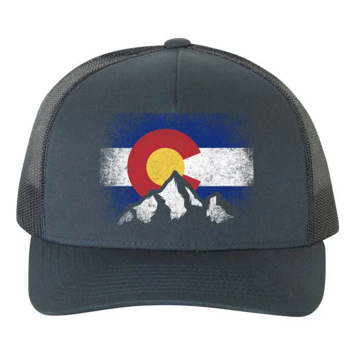 Colorado Flag Mountain Ski Winter Gift Hiker Hiking Camping Gift Yupoong Adult 5-Panel Trucker Hat